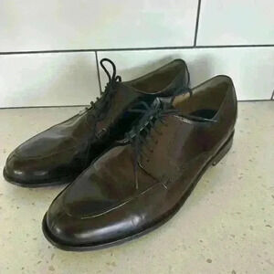 Cole‎ Haan Men's Split-Toe Derby Mahogany Leather Dress Shoes Size 8.5M